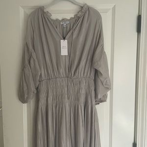 Current Air Bellow Sleeve Pleated Mini Dress